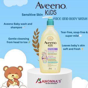 Aveeno Kids Face & Body Wash 532ml